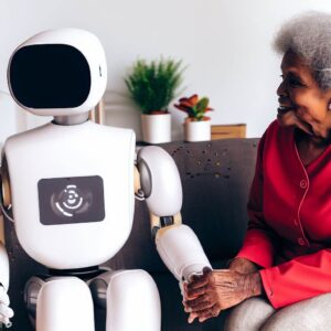 Elderly-lady-with-robot
